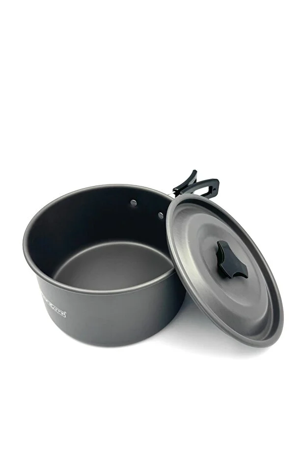 Monicamp Kamp Tencere Tava ve Çaydaklık Seti Kamp Mutfağı 3'lü Set